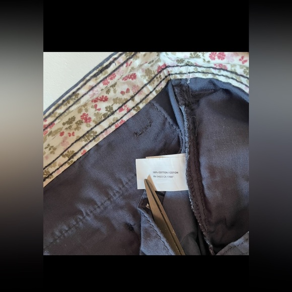 NWT Gap Hadley Wide Leg Flat Front Pockets 100% Cotton Chino Pants Curve 2 blue - Picture 5 of 7